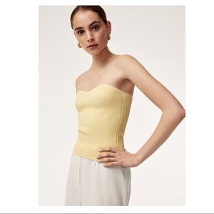 Babaton mustard tube top - cropped